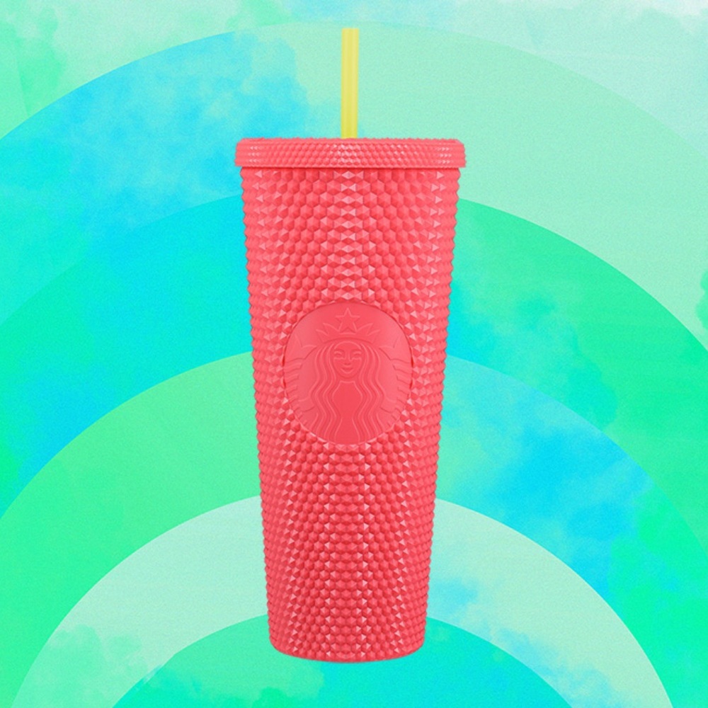 NEW Summer 2022 Starbucks Dragonfruit Bling Cold Cup Tumbler, 24oz LAST ONE